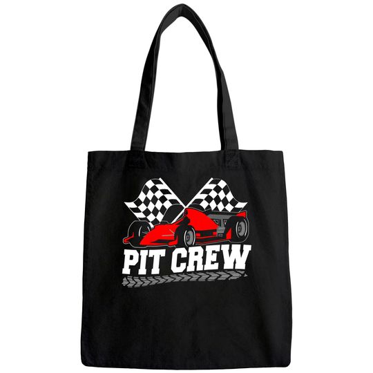 Pit Crew Car Racing Checkered Flag Racing Party Tote Bag