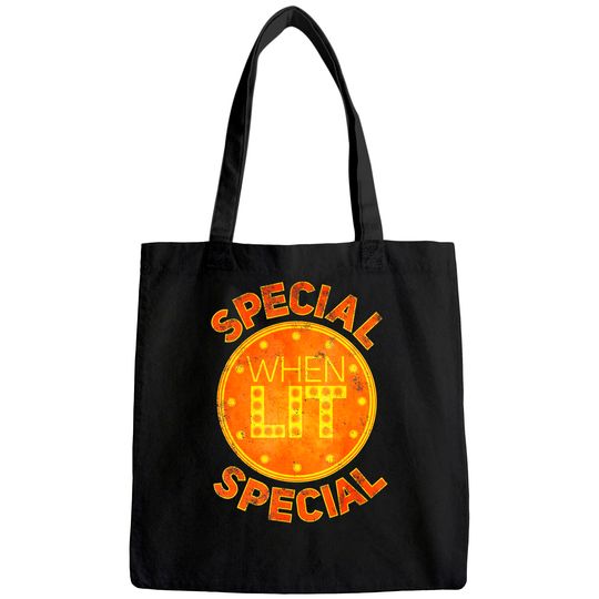 Special When Lit - Funny Retro Pinball Gift Tote Bag