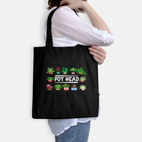 Gardening Potted Plant Pot Head Tote Bag