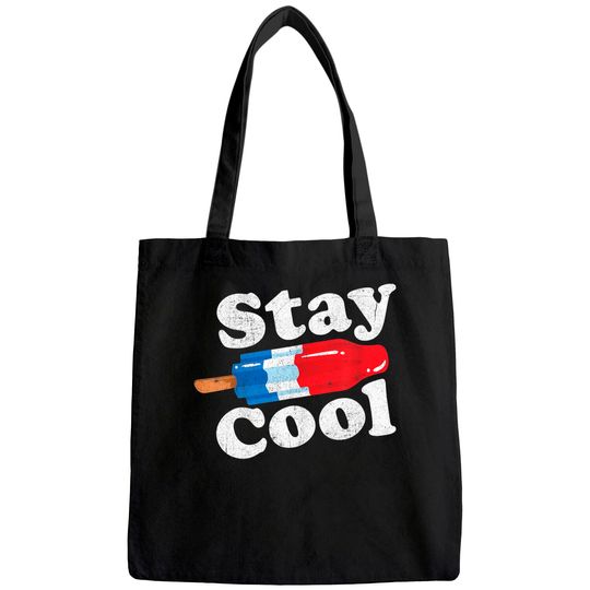 Summer Popsicle Stay Cool Funny Bomb Retro 80s Pop Gift Tote Bag