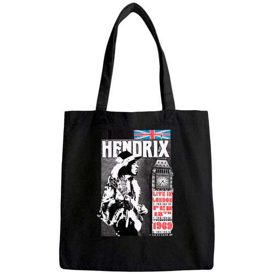 Jimi Hendrix - Mens Live in London Tote Bag