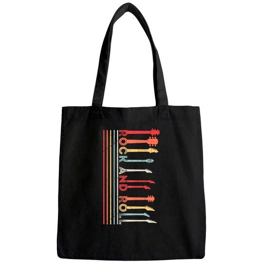 Rock And Roll Vintage Tee For Concert Band, Rock Music Lover Tote Bag