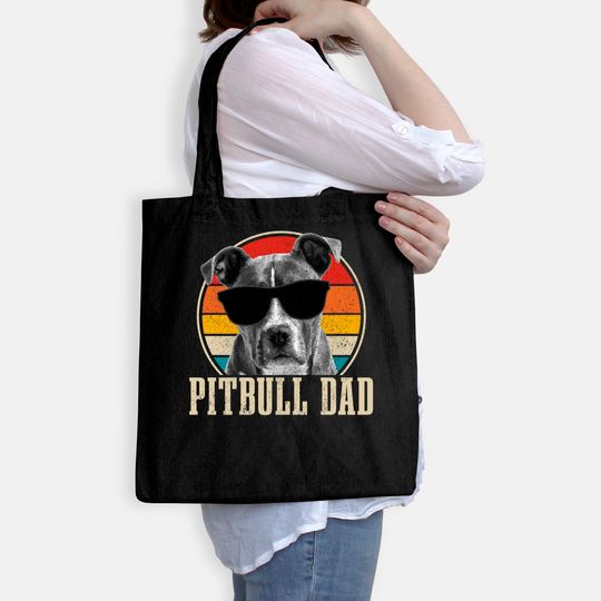 Pitbull Dad Vintage Sunglasses Owner Tote Bag