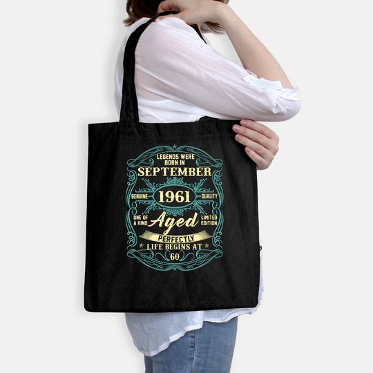 September 1961 60th Birthday Gift 60 Year Tote Bag