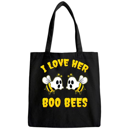 I Love Her Boo Bees Tote Bag