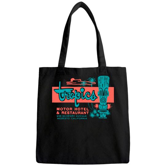 Tropics Motor Hotel Hawaiian Style 50s Style Tote Bag