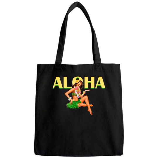 Aloha Hawaiian Retro Vintage Pin Up Hawaii Tote Bag