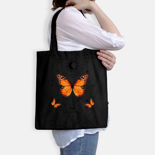 Monarch Butterfly Celestial Butterfly Sun Moon Phase Gift Tote Bag
