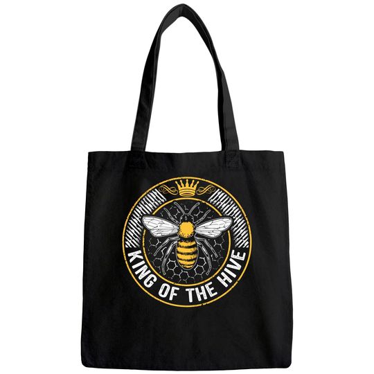 King Of The Hive Beekeeper Bee Lover Honey Tote Bag