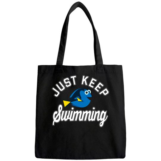 Finding Dory Keep Swimming Quote Tote Bag