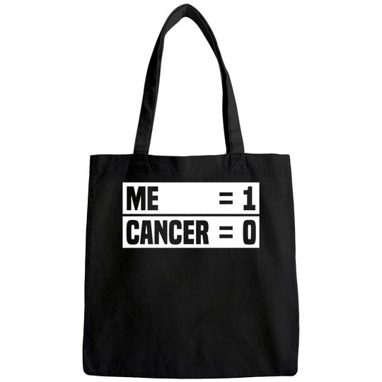 Me 1 Cancer 0 Beat Cancer Cancer Survivor Tote Bag