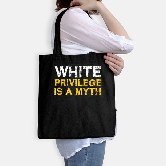 Vintage Distressed Libertarian White Privilege Is A Myth Tote Bag
