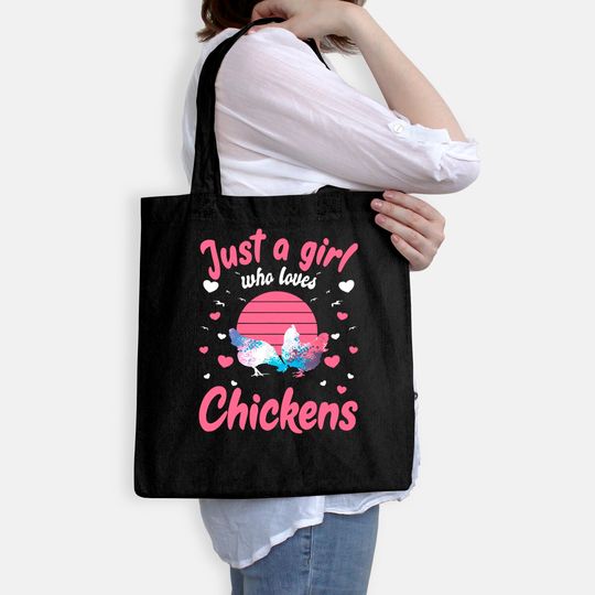 Just a Girl Who Loves Chickens Chicken Lover Gift Tote Bag