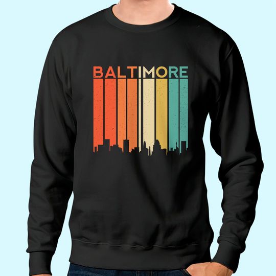 Baltimore Maryland Vintage Retro City Sweatshirt