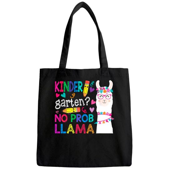 Kindergarten No Prob-Llama Funny Back To School Llama Alpaca Tote Bag