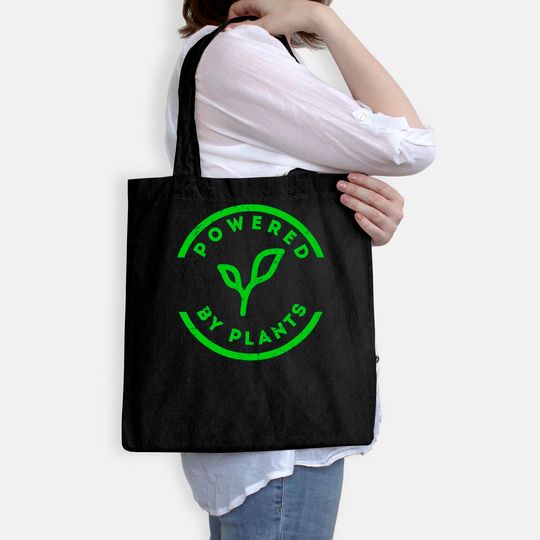 Powered By Plants Tote Bag Vegan Workout Tote Bag