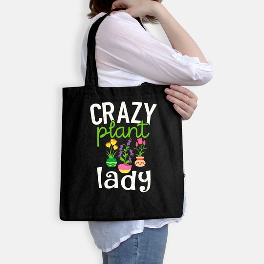 Gardening Tote Bag - Crazy Plant Lady Tote Bag