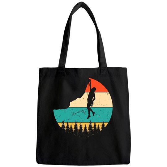 Vintage Rock Climbing Mountain Climber Tote Bag