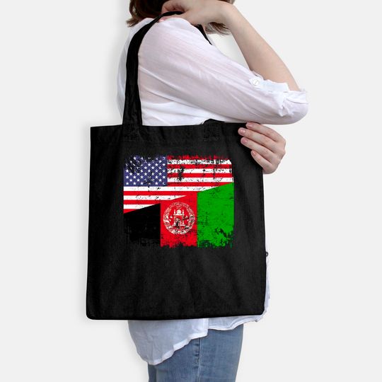 Usa Afghanistan Flag Tote Bag