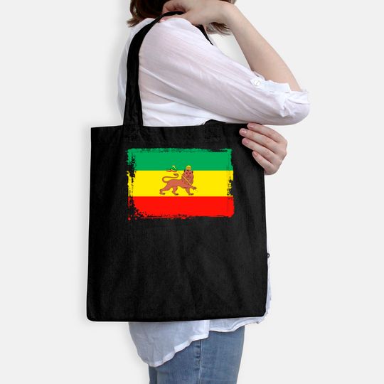 Ethiopia Flag Lion of Judah Tote Bag