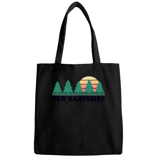 New Hampshire NH Vintage Retro 70s Graphic Tote Bag