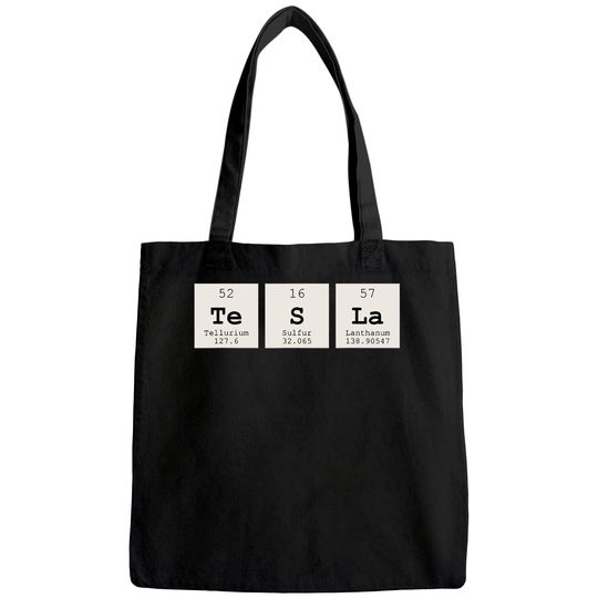Periodic Table Tesla Tote Bag