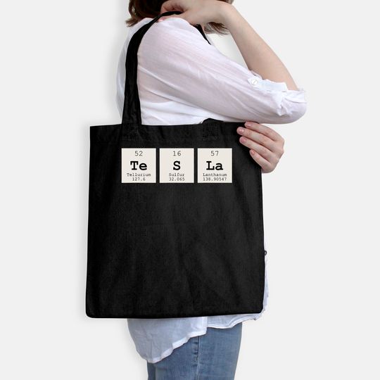 Periodic Table Tesla Tote Bag