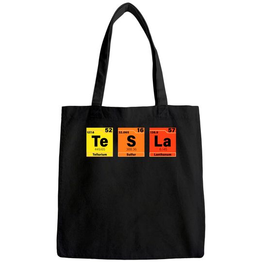 Tesla Periodic Table Te S La Tote Bag