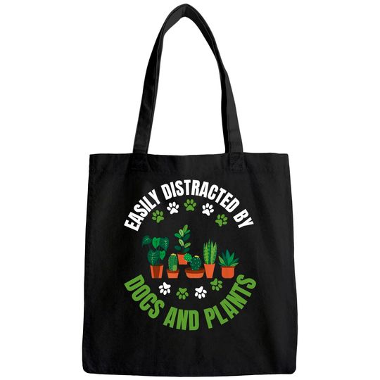 Plants and Dogs Plant Lover Dog Lover Plant Family Matching Tote Bag