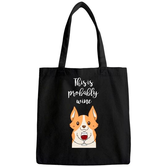 Corgi tee with favourite drinking Tote Bag