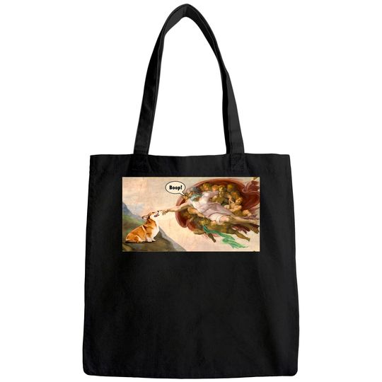 Boop The Snoot of Welsh Corgi Funny Tote Bag