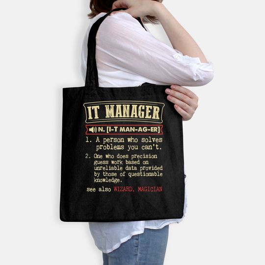IT Manager Dictionary Definition Tote Bag