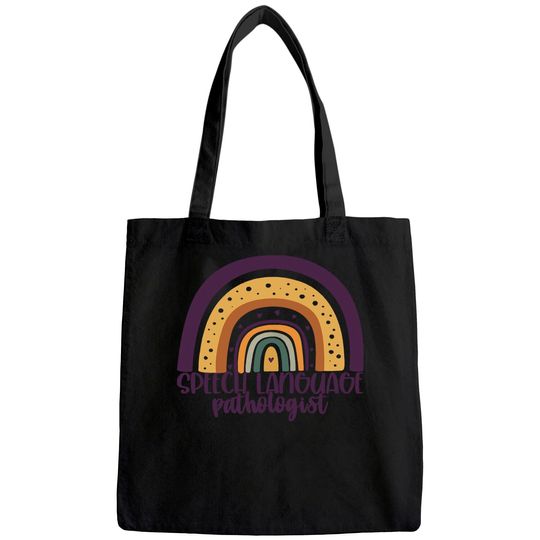 Speech Language Pathologist Rainbow Speech Therapy Tote Bag