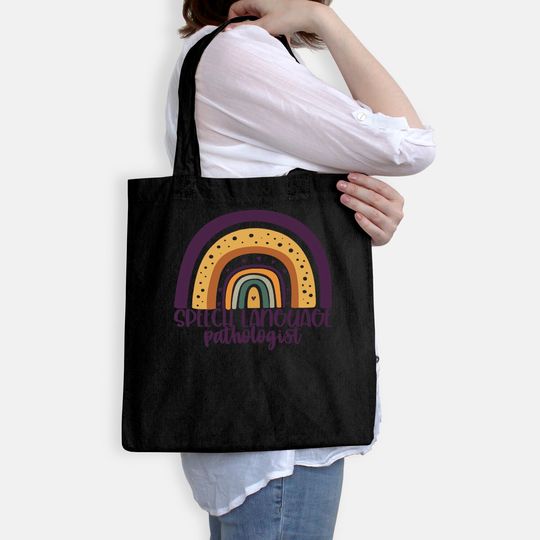 Speech Language Pathologist Rainbow Speech Therapy Tote Bag
