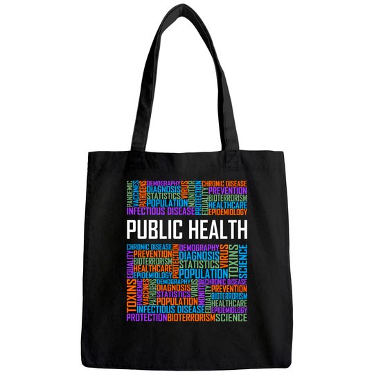 Public Health Words Gift Healthcare Worker Epidemiologist Tote Bag