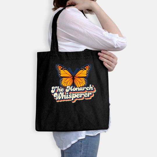 The Monarch Whisperer Retro Monarch Butterfly Entomology Tote Bag