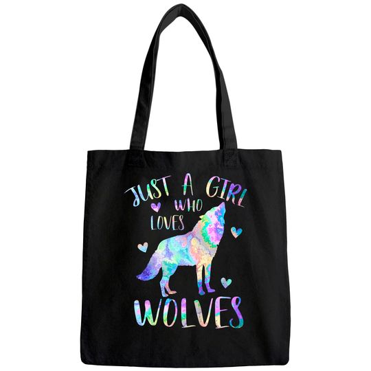 Just a Girl Who Loves Wolves Tote Bag