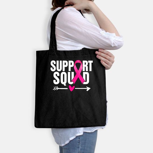 Breast Cancer Warrior Support Squad Breast Cancer Awareness Tote Bag