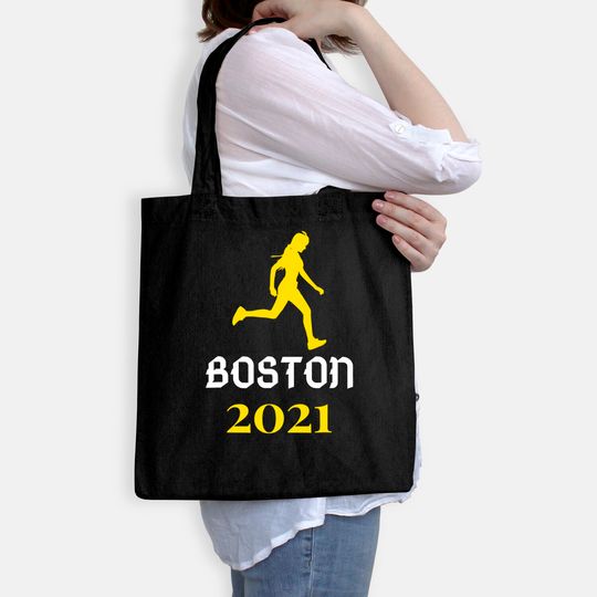 Boston 2021 Running Marathon Training In Progress Runner Tote Bag