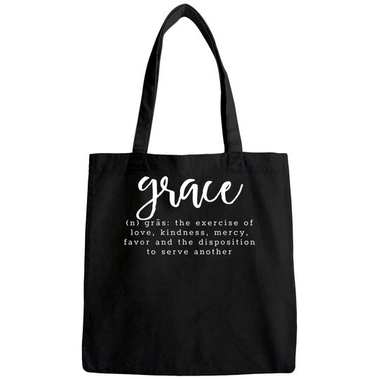 Grace Dictionary Definition Faith Spiritual Christian Jesus Tote Bag