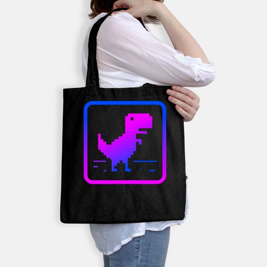 No Internet Dinosaur Graphic Design Tote Bag