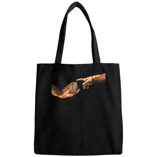 Michelangelo's Toad parody, creation of a Toad frog Tote Bag