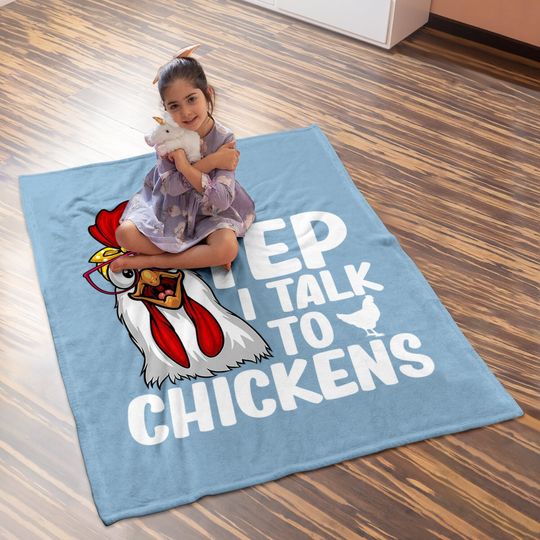 Cute Chicken Art Chicken Farmer Lovers Baby Blanket