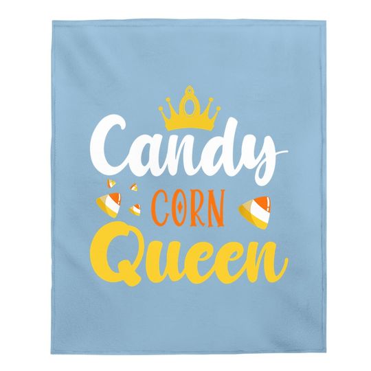 Candy Corn Queen Cute Halloween Day Baby Blanket