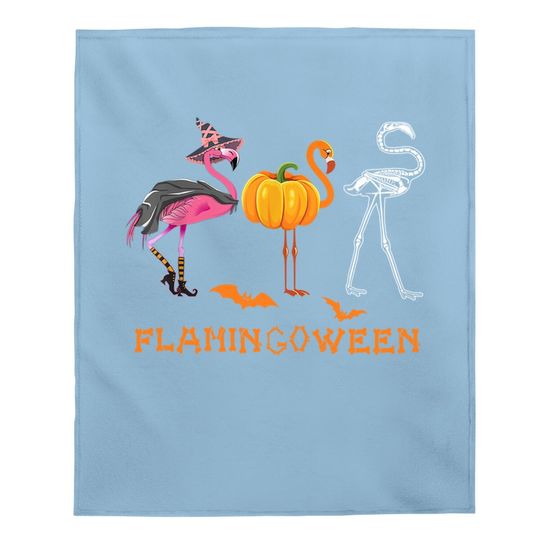 Funny Halloween Flamingo Costume Flamingoween Baby Blanket