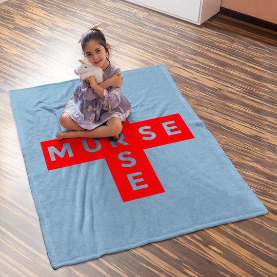 Cool Male Nurse Cross Design Baby Blanket