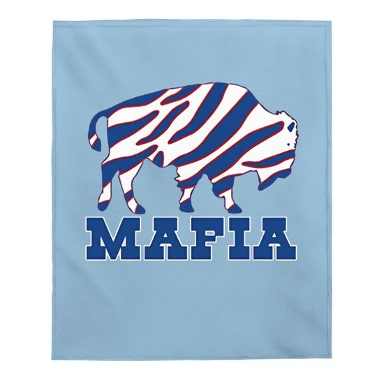 Red Bills Mafia Zubaz Logo Baby Blanket