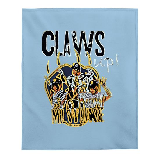 Claws Up Brewers Classic Baby Blanket