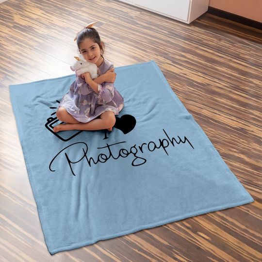 I Love Photography T- Baby Blanket