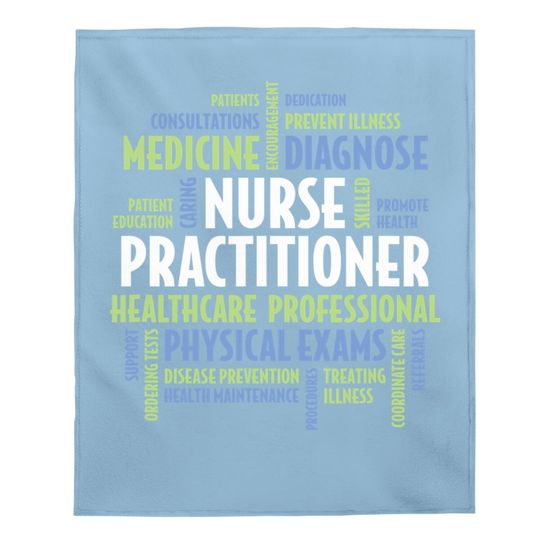 Nurse Practitioner Np Words Baby Blanket
